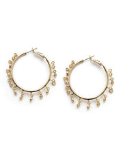 Charming Departure Crystal Hoop Earrings - 4EEK26BGCRY