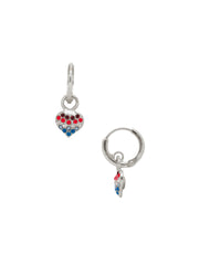 Mini Pave Heart Huggie Hoop Earrings - EFN2PDUSA