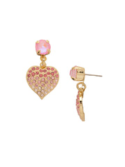 Pave Heart Dangle Earrings - EFV5BGBFL