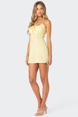 Gingham Bustier Mini Dress