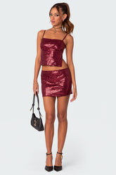 Cosmo Sequin Mini Skirt