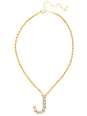 J Initial Rope Pendant Necklace - NFK29BGCRY