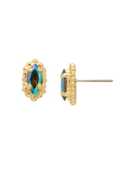 Navette Cut Solitaire Post Earrings - EDG1BGOLAB