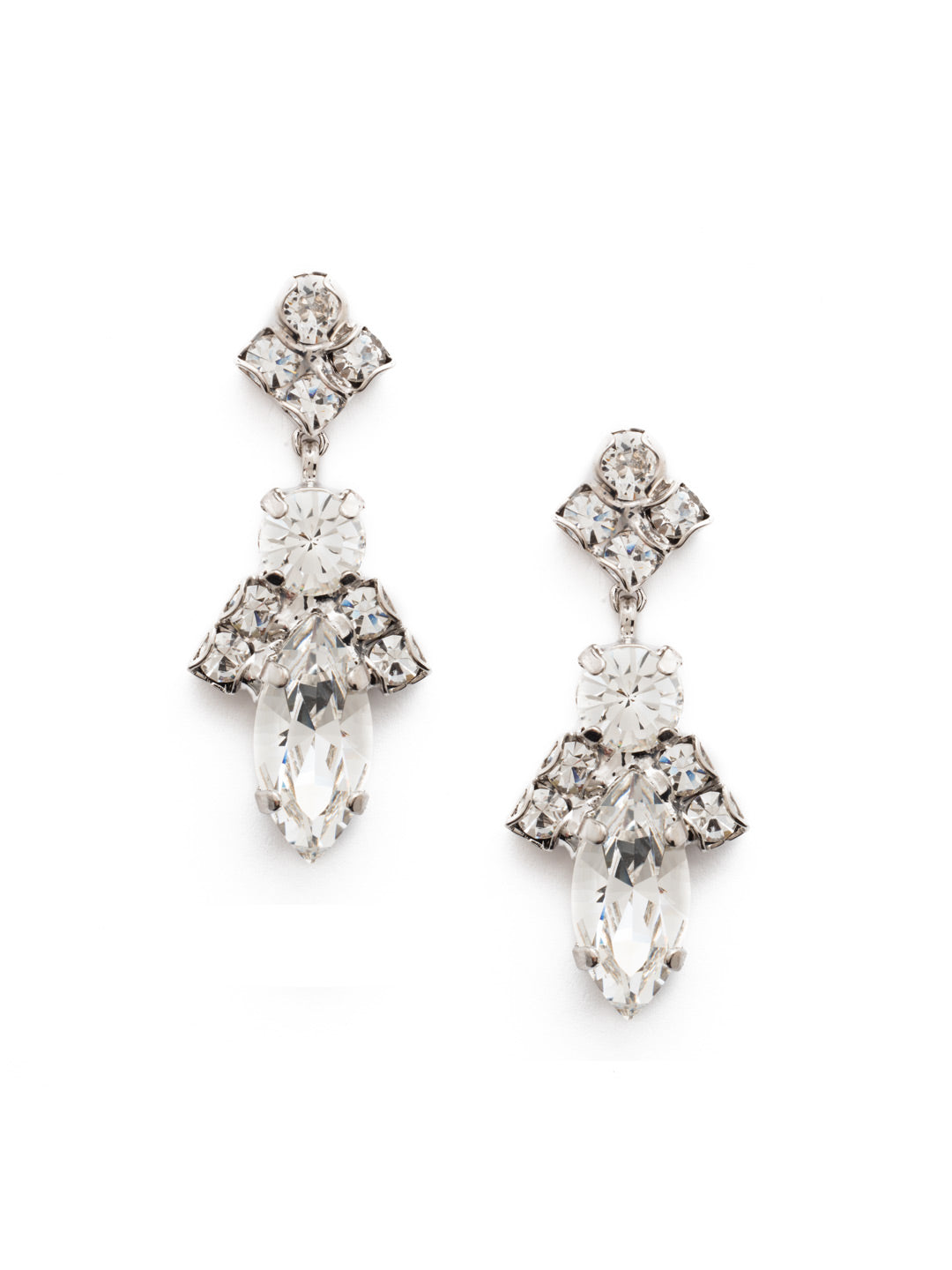 Elegant Navette Dangle Earrings - EDG85RHCRY