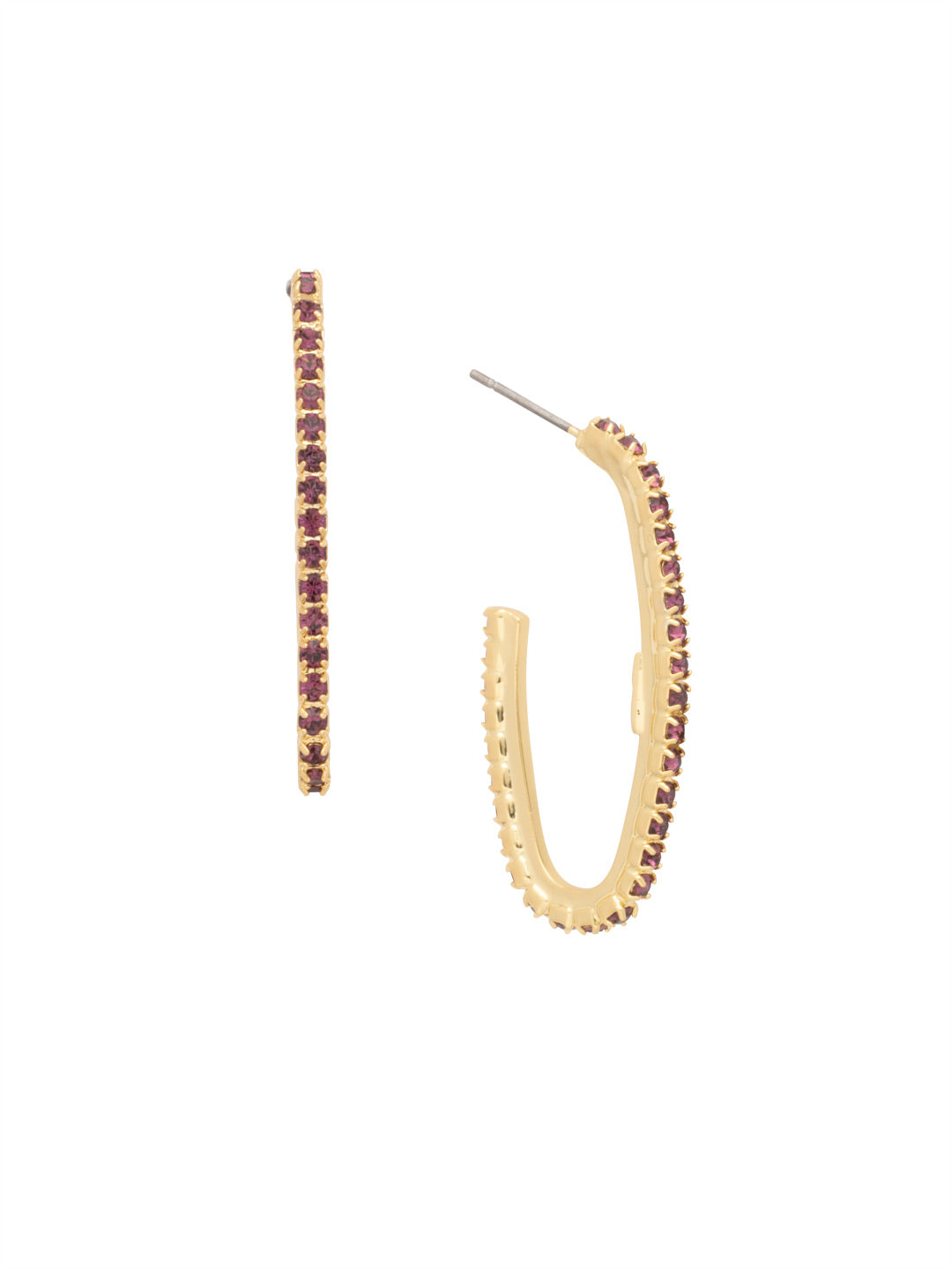 Shay Rhinestone Hoop Earrings - EFL7BGMRL