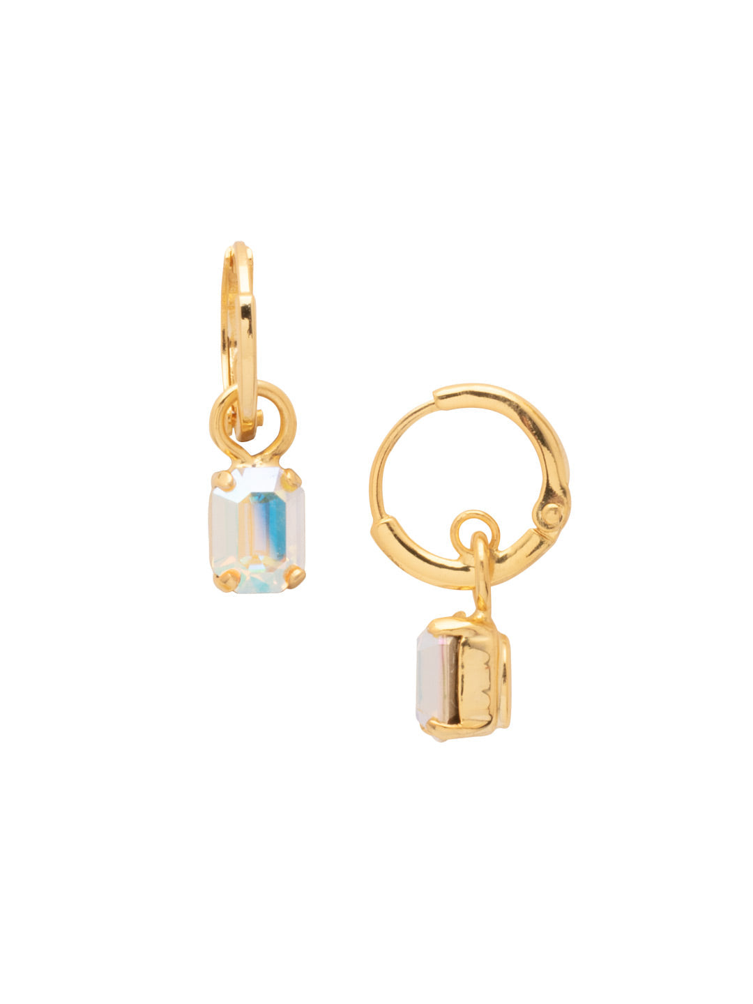 Mini Emerald Huggie Hoop Earrings - EFM13BGCAB