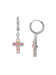 Carly Cross Huggie Hoop Earrings - EGE8PDLRA