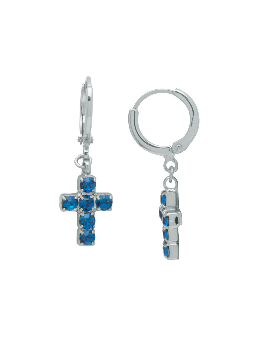 Carly Cross Huggie Hoop Earrings - EGE8PDSAP