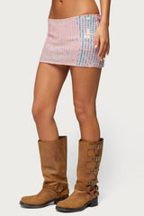 Kaelyn Sequin Mini Skort