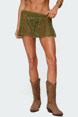 Mabelle Crochet Mini Skirt