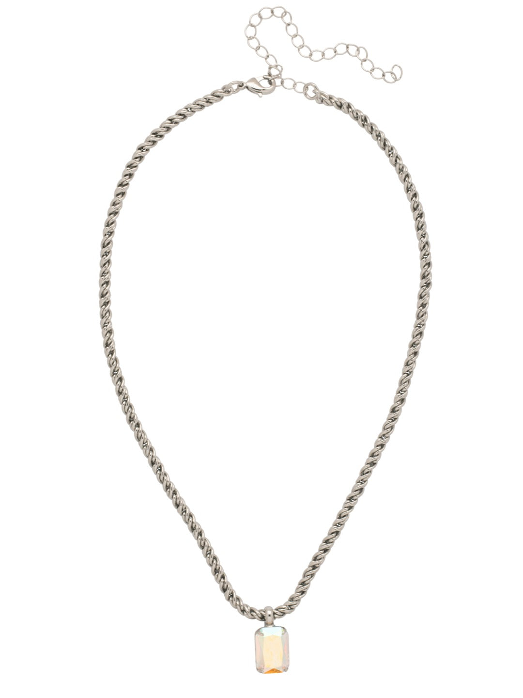 Emerald Rope Chain Pendant Necklace - NCT110PDCAB