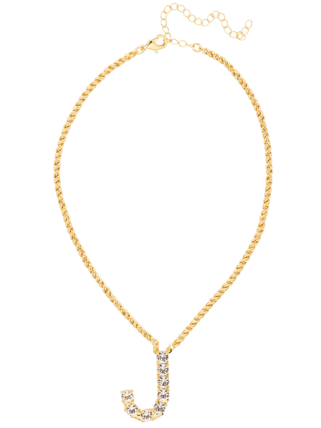 J Initial Rope Pendant Necklace - NFK29BGCRY