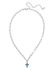 Carly Cross Pendant Necklace - NGE2PDSAP